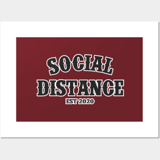 Social Distance Social Distancing Est 2020 Posters and Art